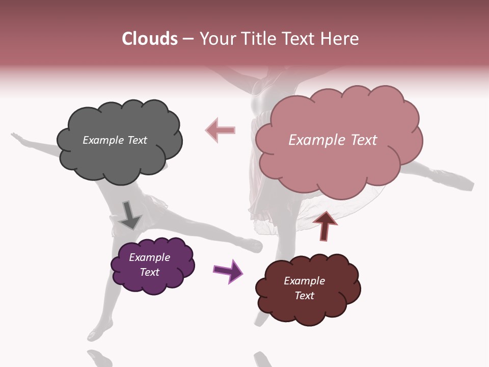 Two People Modern Ballet One Woman PowerPoint Template