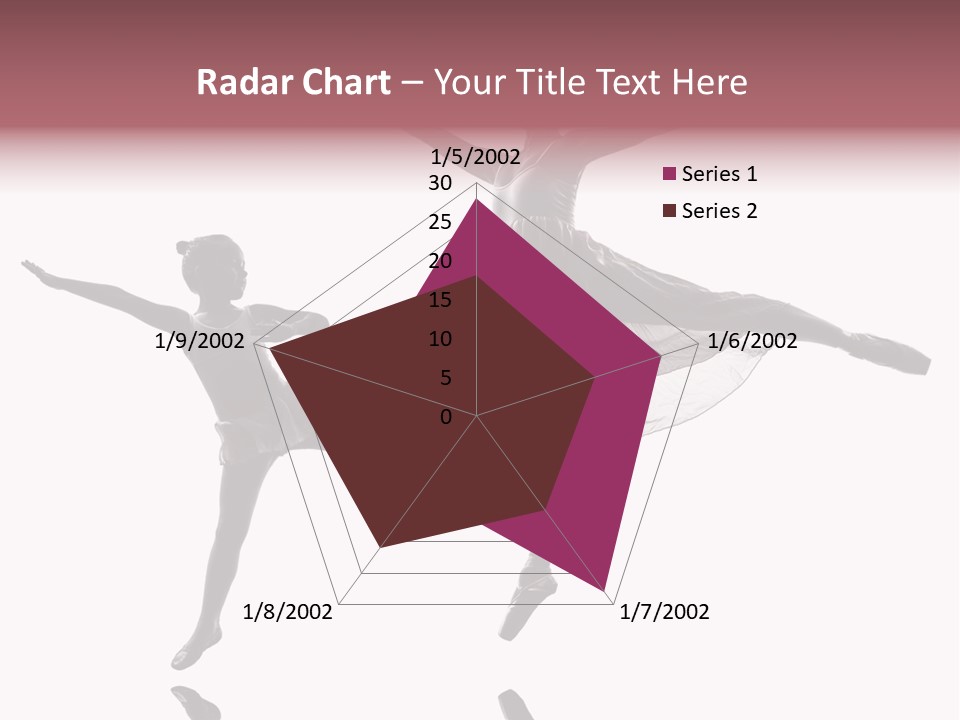 Two People Modern Ballet One Woman PowerPoint Template