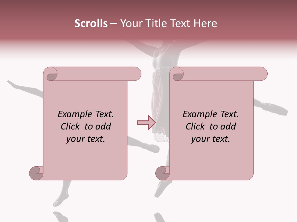 Two People Modern Ballet One Woman PowerPoint Template