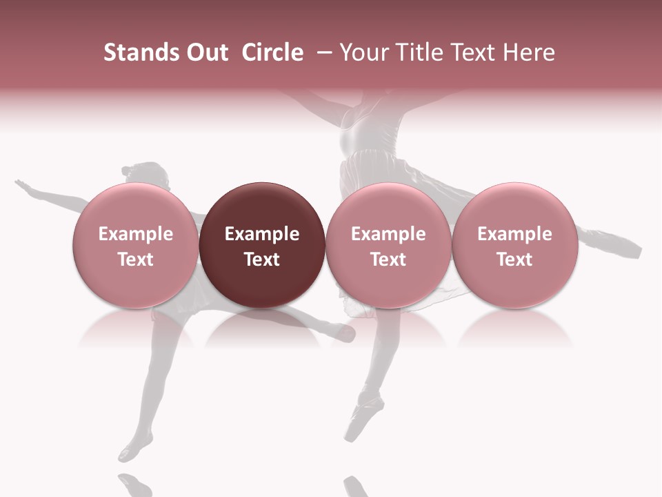 Two People Modern Ballet One Woman PowerPoint Template