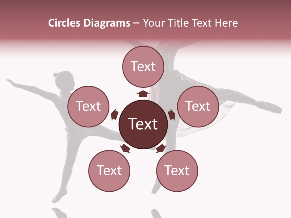 Two People Modern Ballet One Woman PowerPoint Template