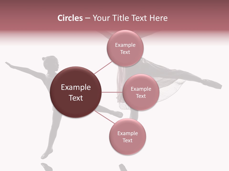 Two People Modern Ballet One Woman PowerPoint Template