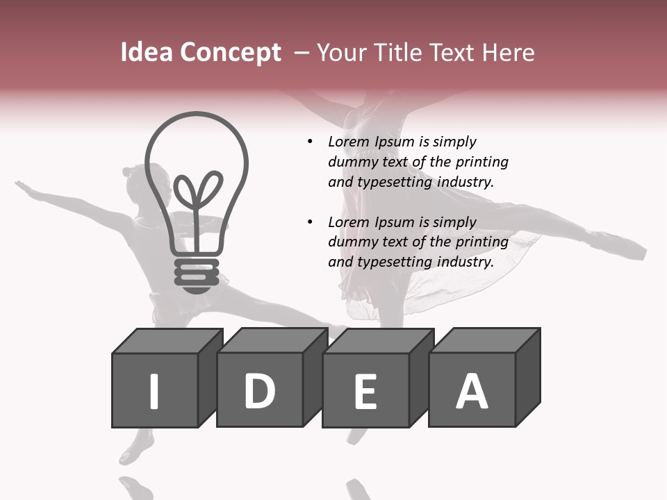 Two People Modern Ballet One Woman PowerPoint Template