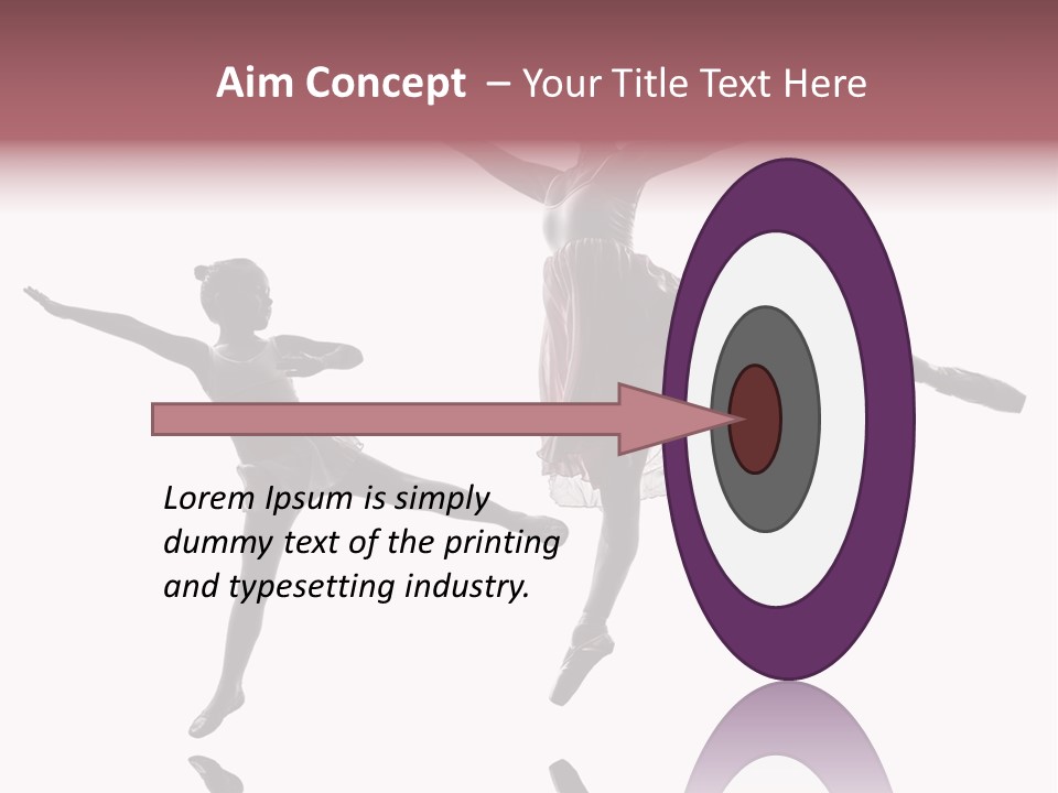 Two People Modern Ballet One Woman PowerPoint Template