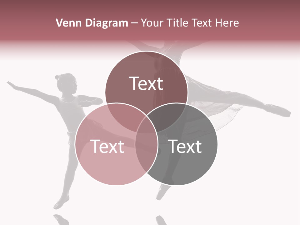 Two People Modern Ballet One Woman PowerPoint Template