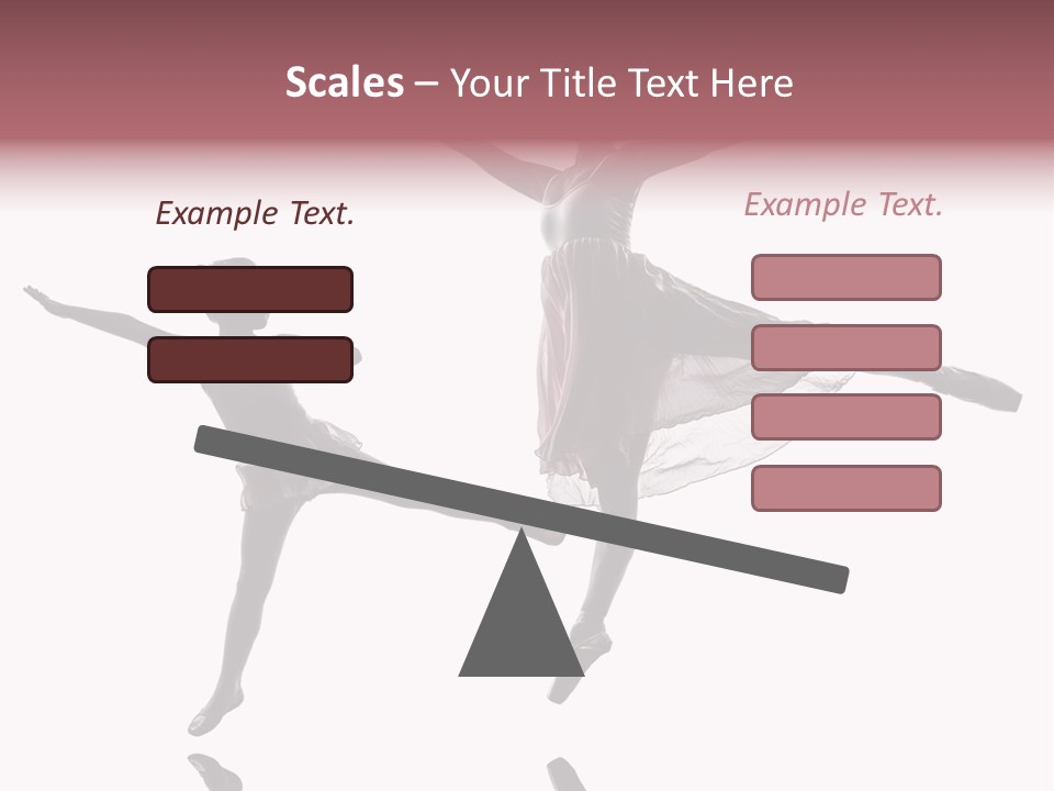 Two People Modern Ballet One Woman PowerPoint Template