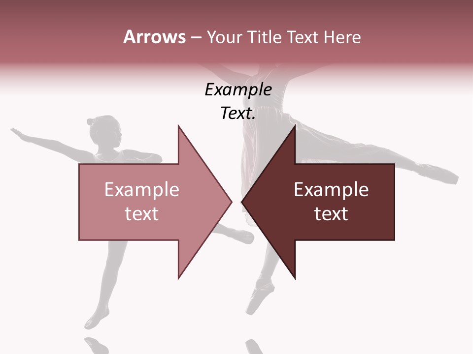 Two People Modern Ballet One Woman PowerPoint Template