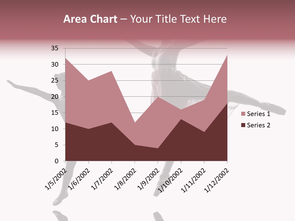 Two People Modern Ballet One Woman PowerPoint Template