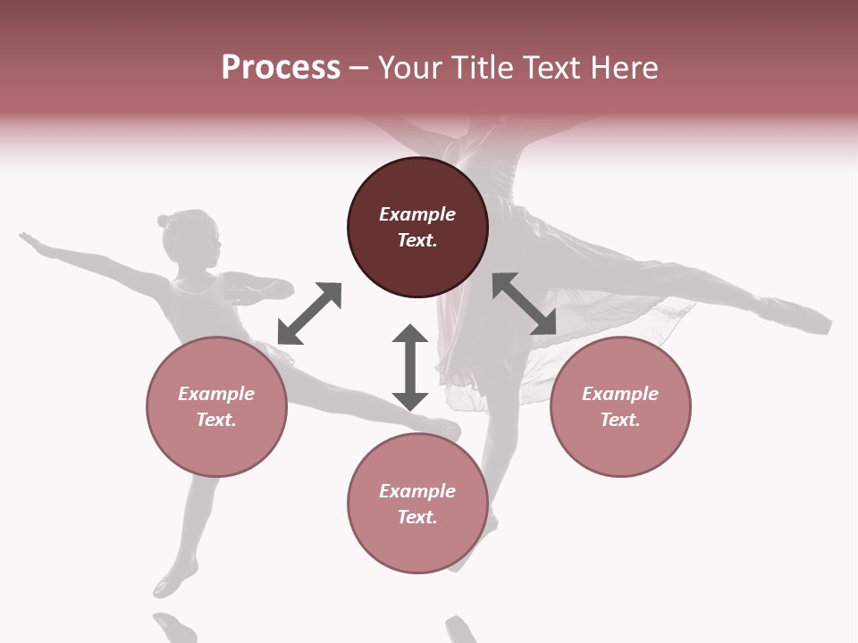 Two People Modern Ballet One Woman PowerPoint Template