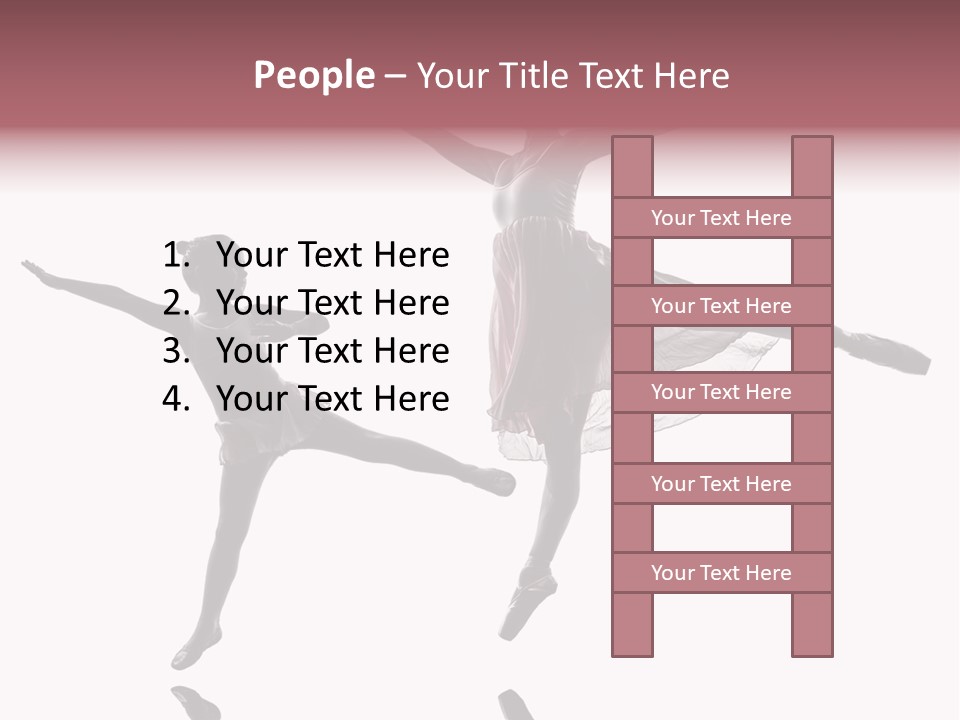 Two People Modern Ballet One Woman PowerPoint Template