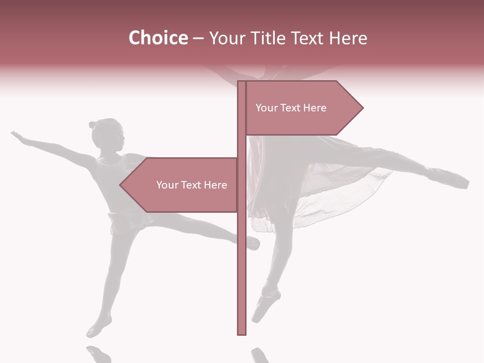 Two People Modern Ballet One Woman PowerPoint Template