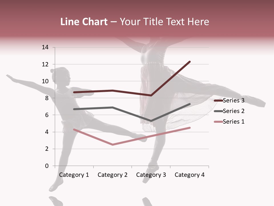 Two People Modern Ballet One Woman PowerPoint Template