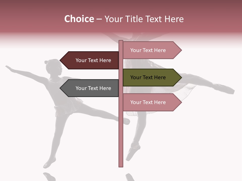 Two People Modern Ballet One Woman PowerPoint Template