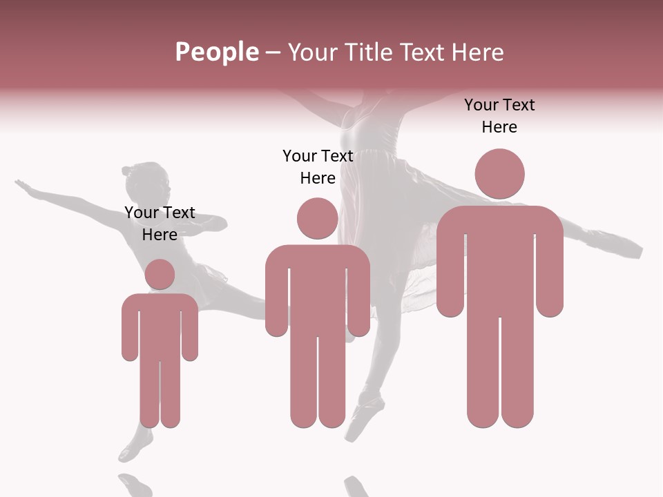 Two People Modern Ballet One Woman PowerPoint Template