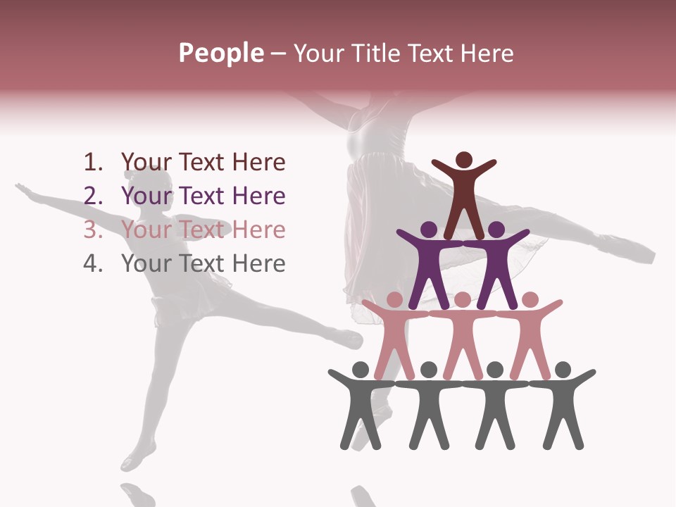 Two People Modern Ballet One Woman PowerPoint Template