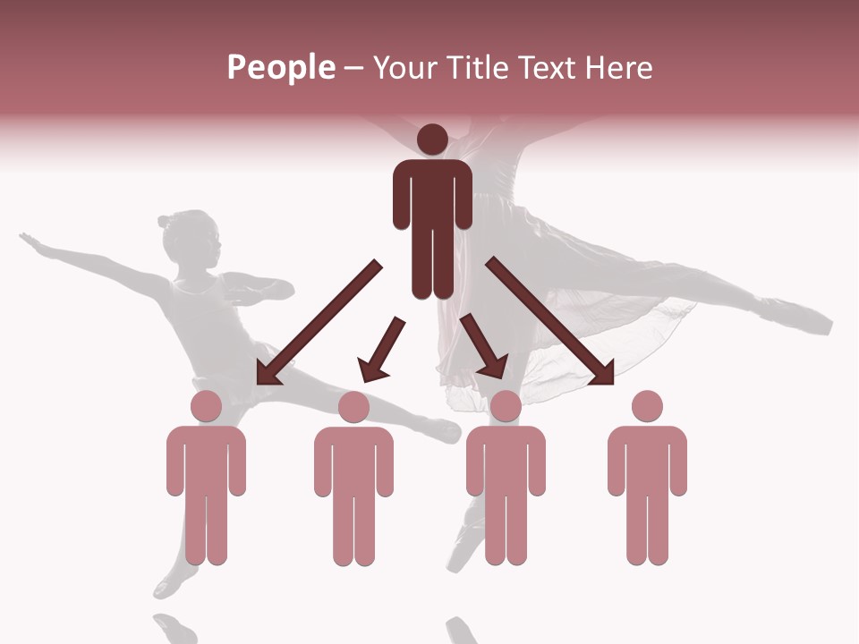 Two People Modern Ballet One Woman PowerPoint Template