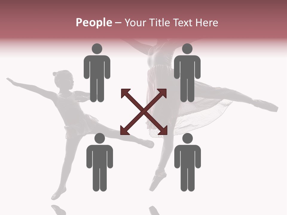 Two People Modern Ballet One Woman PowerPoint Template