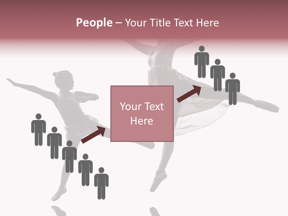 Two People Modern Ballet One Woman PowerPoint Template