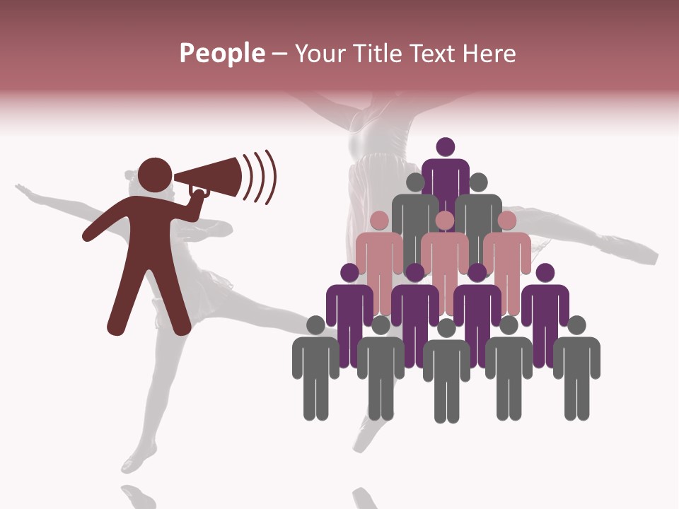 Two People Modern Ballet One Woman PowerPoint Template