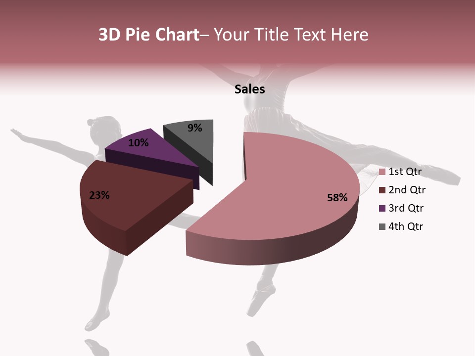 Two People Modern Ballet One Woman PowerPoint Template