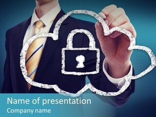 Web Blue Safety PowerPoint Template