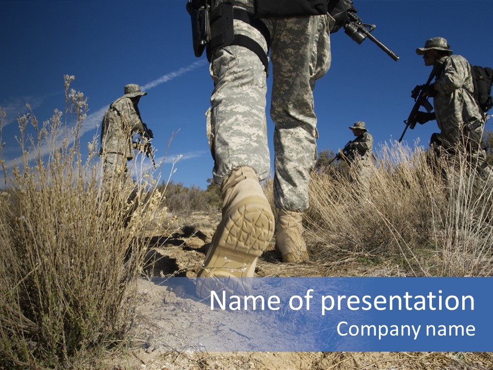 Mid Man Military Military Forces PowerPoint Template