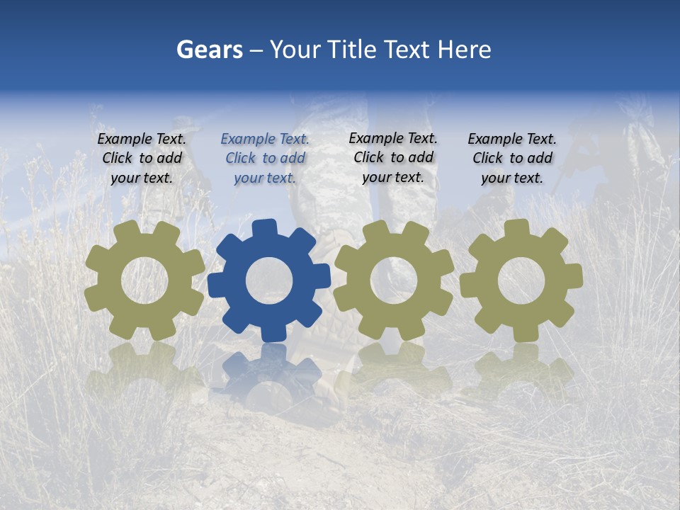 Mid Man Military Military Forces PowerPoint Template