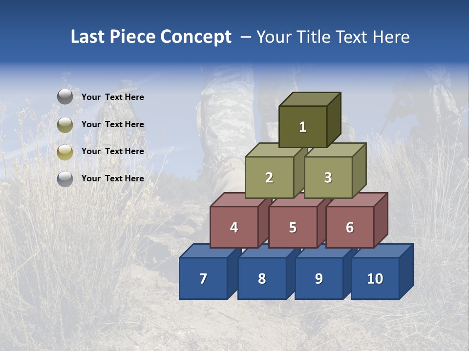 Mid Man Military Military Forces PowerPoint Template