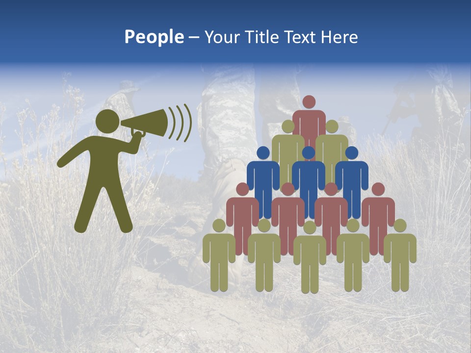 Mid Man Military Military Forces PowerPoint Template