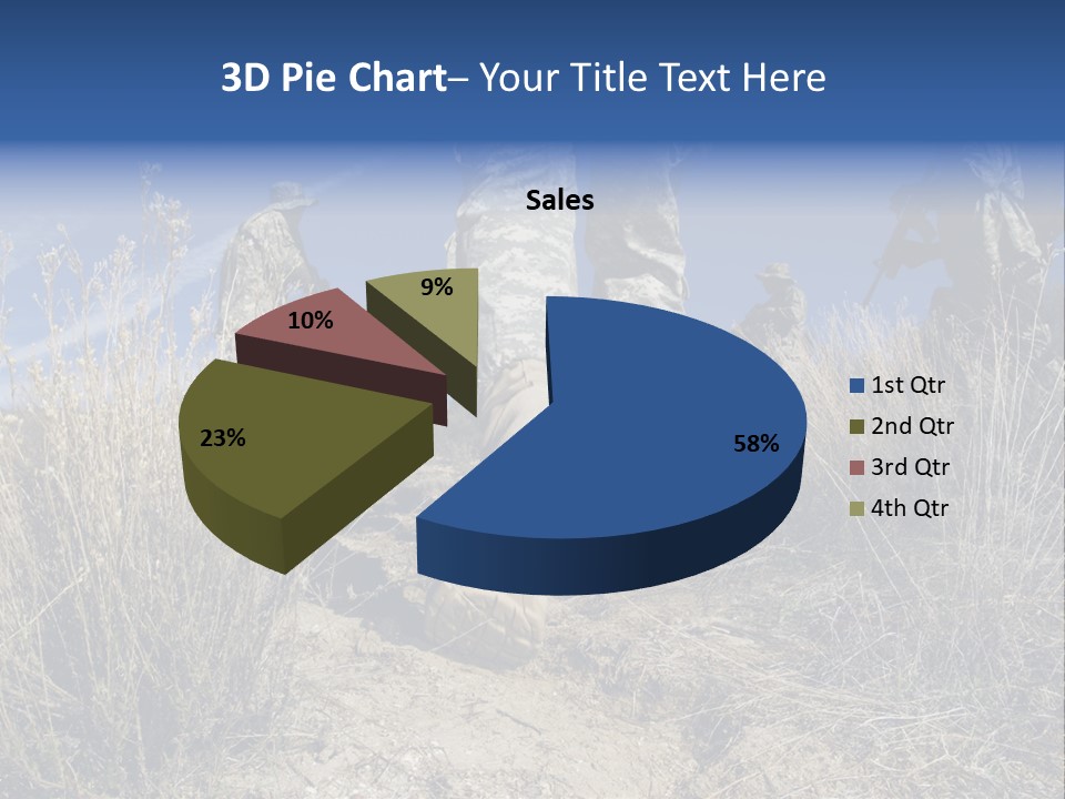 Mid Man Military Military Forces PowerPoint Template