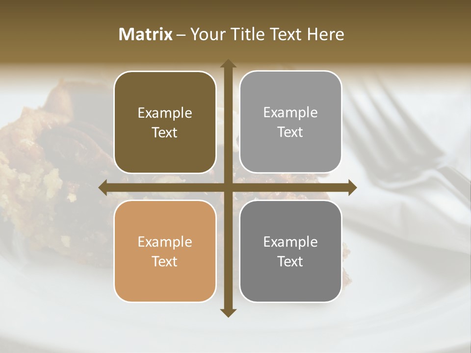A Piece Of Pecan Pie With Ice Cream On Top PowerPoint Template