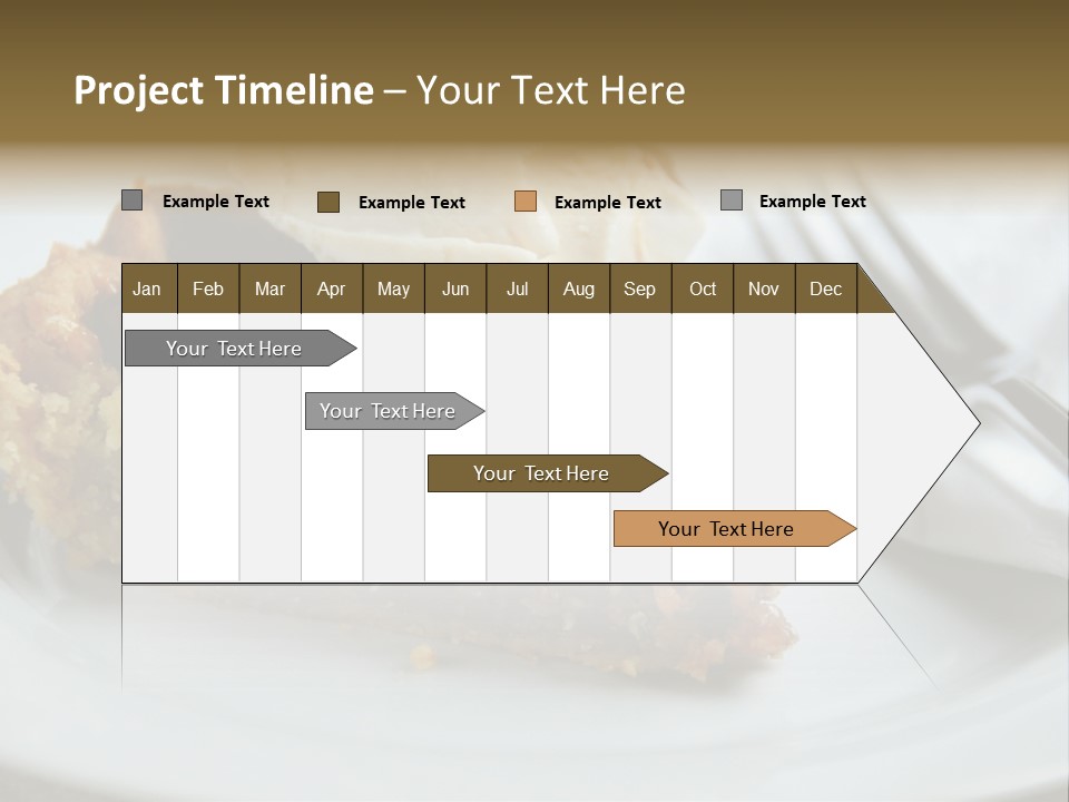 A Piece Of Pecan Pie With Ice Cream On Top PowerPoint Template