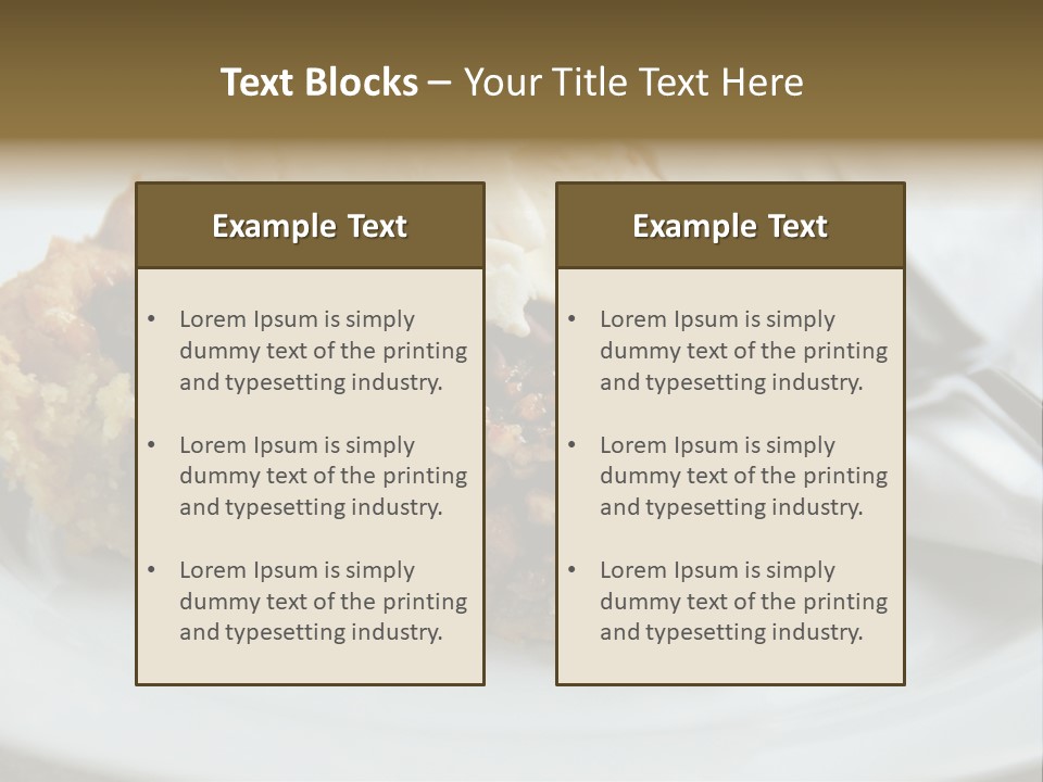 A Piece Of Pecan Pie With Ice Cream On Top PowerPoint Template