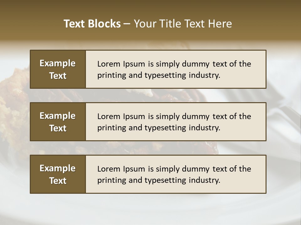 A Piece Of Pecan Pie With Ice Cream On Top PowerPoint Template