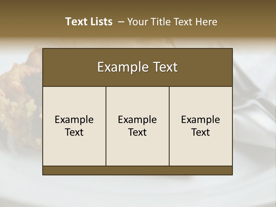 A Piece Of Pecan Pie With Ice Cream On Top PowerPoint Template