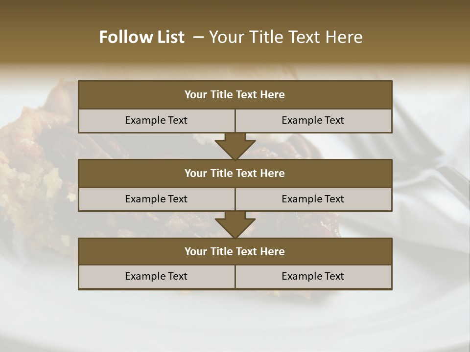 A Piece Of Pecan Pie With Ice Cream On Top PowerPoint Template