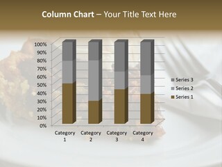 A Piece Of Pecan Pie With Ice Cream On Top PowerPoint Template