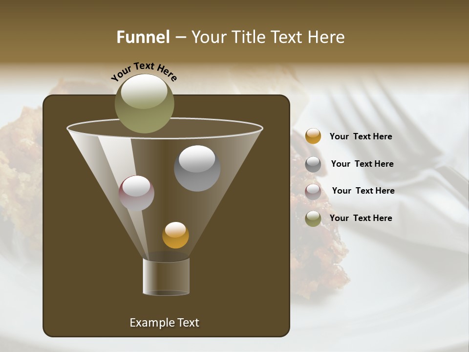 A Piece Of Pecan Pie With Ice Cream On Top PowerPoint Template