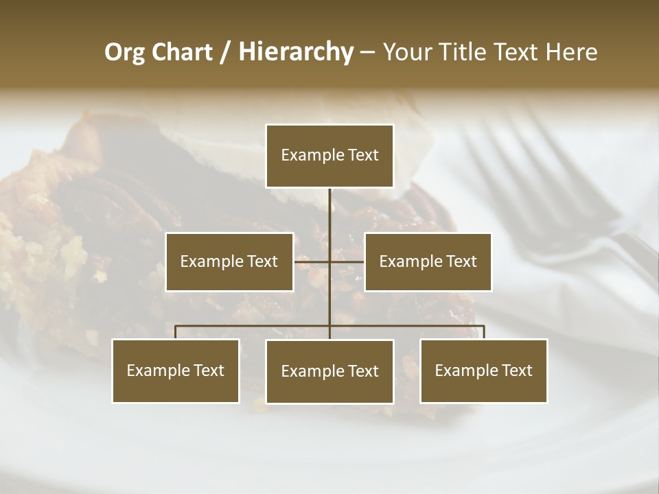 A Piece Of Pecan Pie With Ice Cream On Top PowerPoint Template