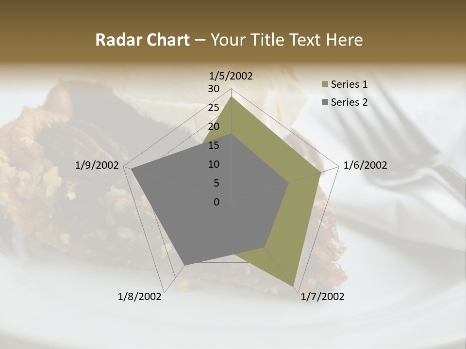 A Piece Of Pecan Pie With Ice Cream On Top PowerPoint Template