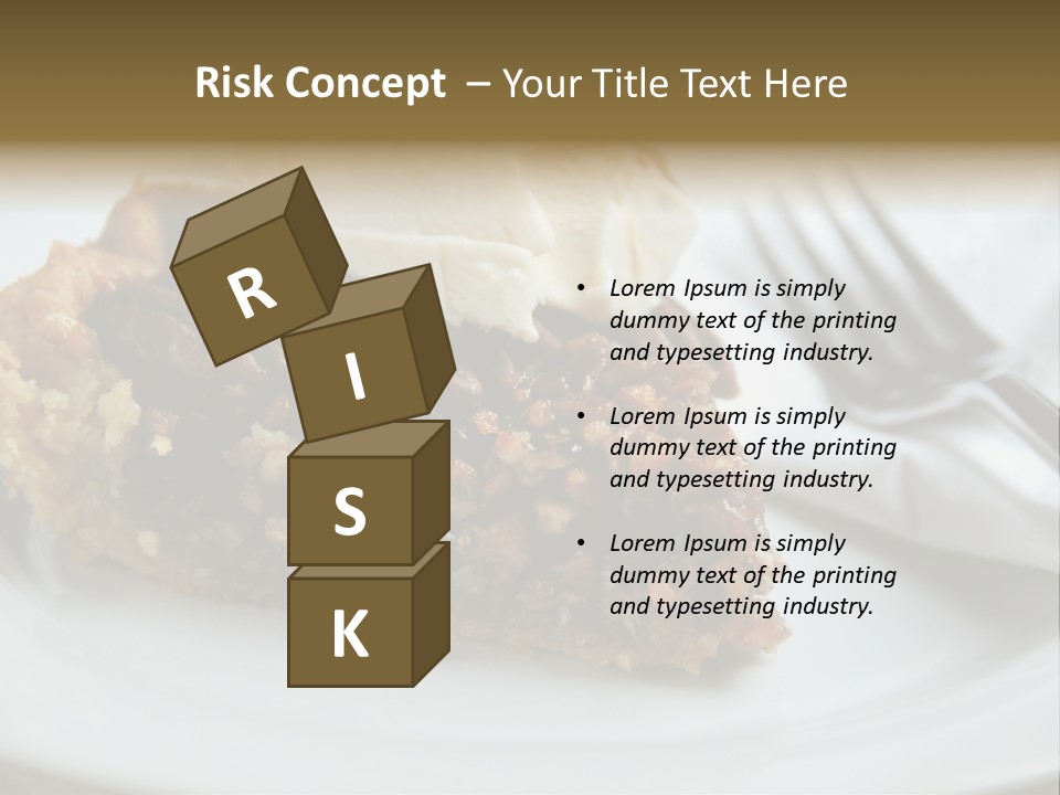 A Piece Of Pecan Pie With Ice Cream On Top PowerPoint Template