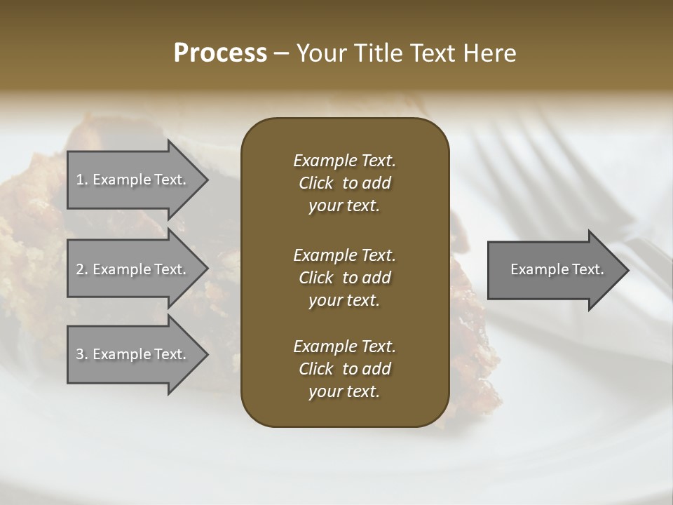 A Piece Of Pecan Pie With Ice Cream On Top PowerPoint Template