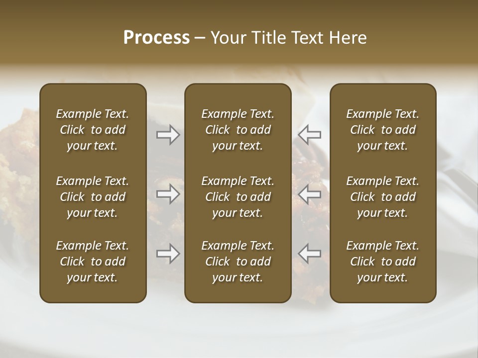 A Piece Of Pecan Pie With Ice Cream On Top PowerPoint Template