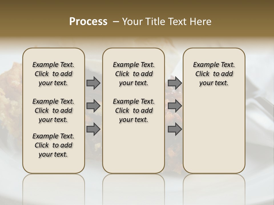 A Piece Of Pecan Pie With Ice Cream On Top PowerPoint Template