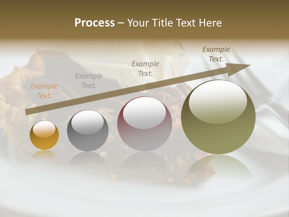 A Piece Of Pecan Pie With Ice Cream On Top PowerPoint Template