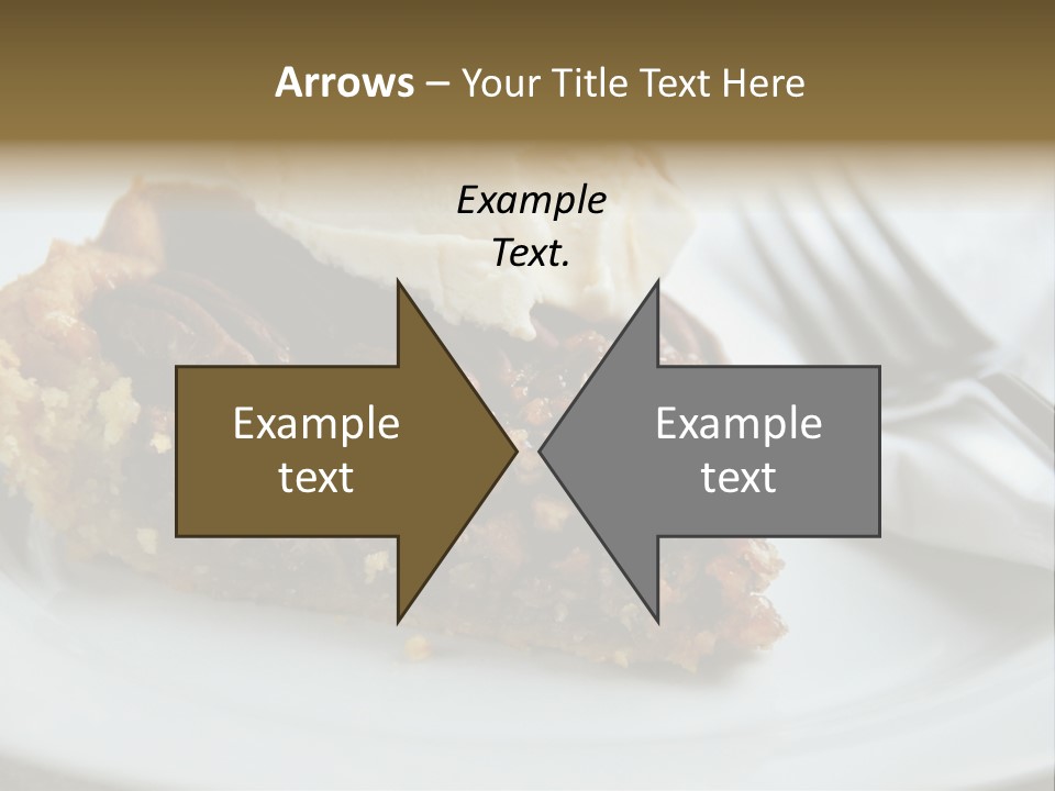 A Piece Of Pecan Pie With Ice Cream On Top PowerPoint Template