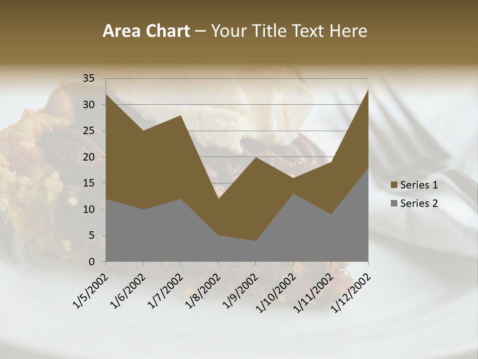A Piece Of Pecan Pie With Ice Cream On Top PowerPoint Template