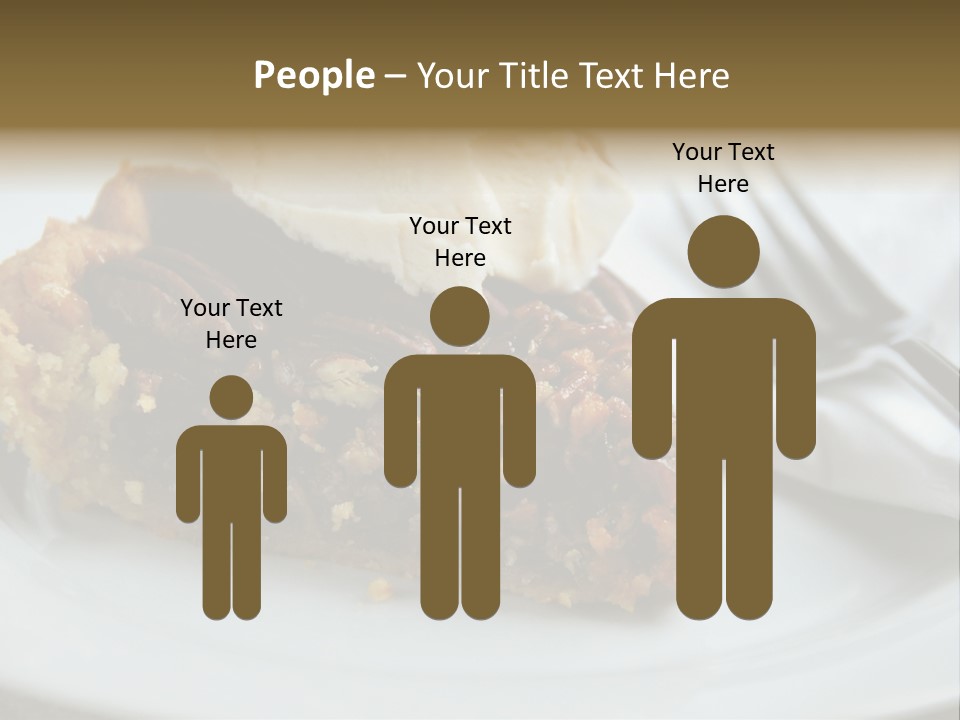 A Piece Of Pecan Pie With Ice Cream On Top PowerPoint Template