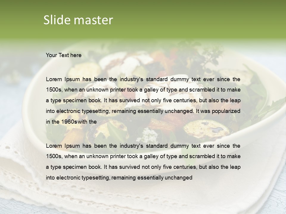 Zucchini Grilled Meal PowerPoint Template