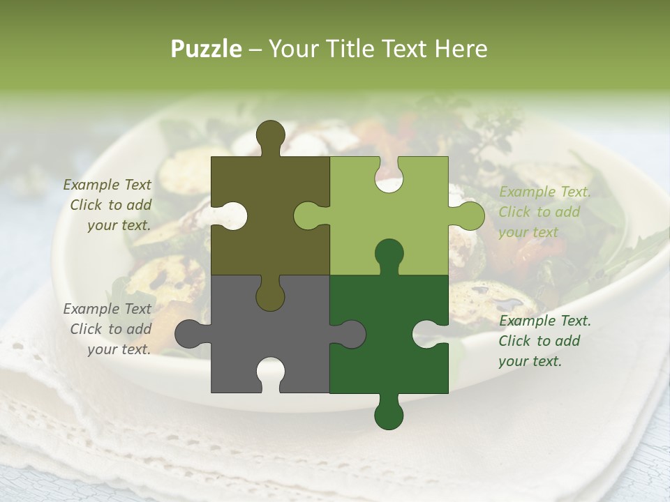 Zucchini Grilled Meal PowerPoint Template